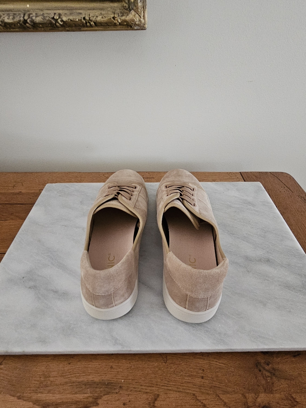Vionic Women's Suede Sneaker in Light Tan - Picture 6 of 12